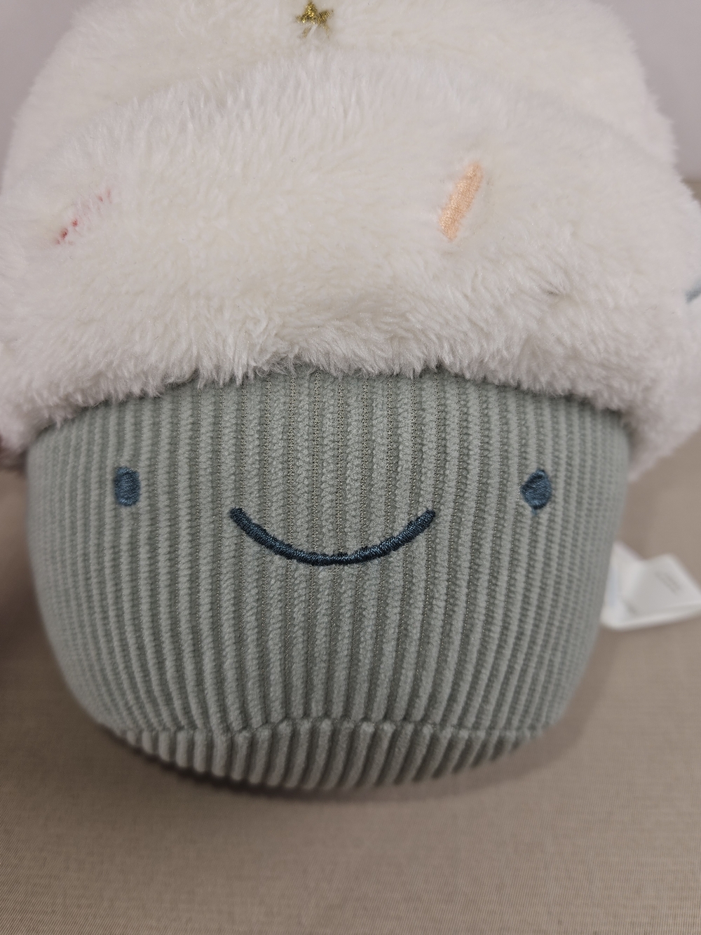 cloud island Plush Cupcake Toy in White, Green, Yellow - Picture 5 of 11